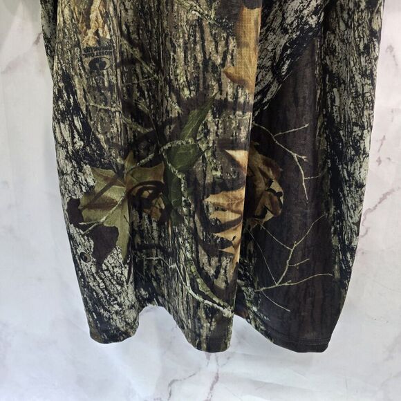 Mossy Oak Shirt Mens 2XL Camo Break Up Short Sleeve Whicking Poly Maple Woodland - Picture 6 of 9